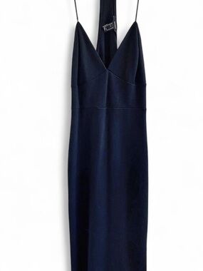 Forever 21 Navy Strapless V-Neck Midi Dress